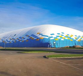 Tent3-012 104M X 65.7M قبة جلدية مزدوجة تغطي ملعب لكرة القدم في Leckwith، كارديف