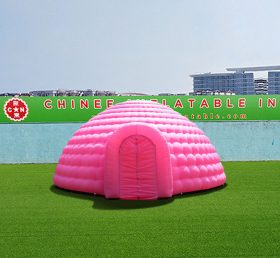 Tent1-4257 قبة نفخ وردية عملاقة
