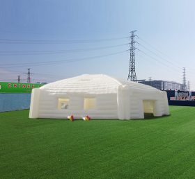 Tent1-4463 يورت بيضاء ضخمة سداسية نفخ للرياضة والحفلات