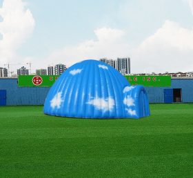 Tent1-4687 سماء زرقاء سحابة طباعة قرفة مخصصة