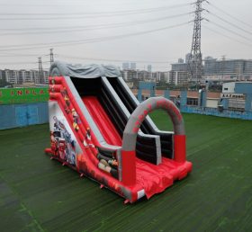 T8-1295B Fire Truck Theme Inflatable Sli...